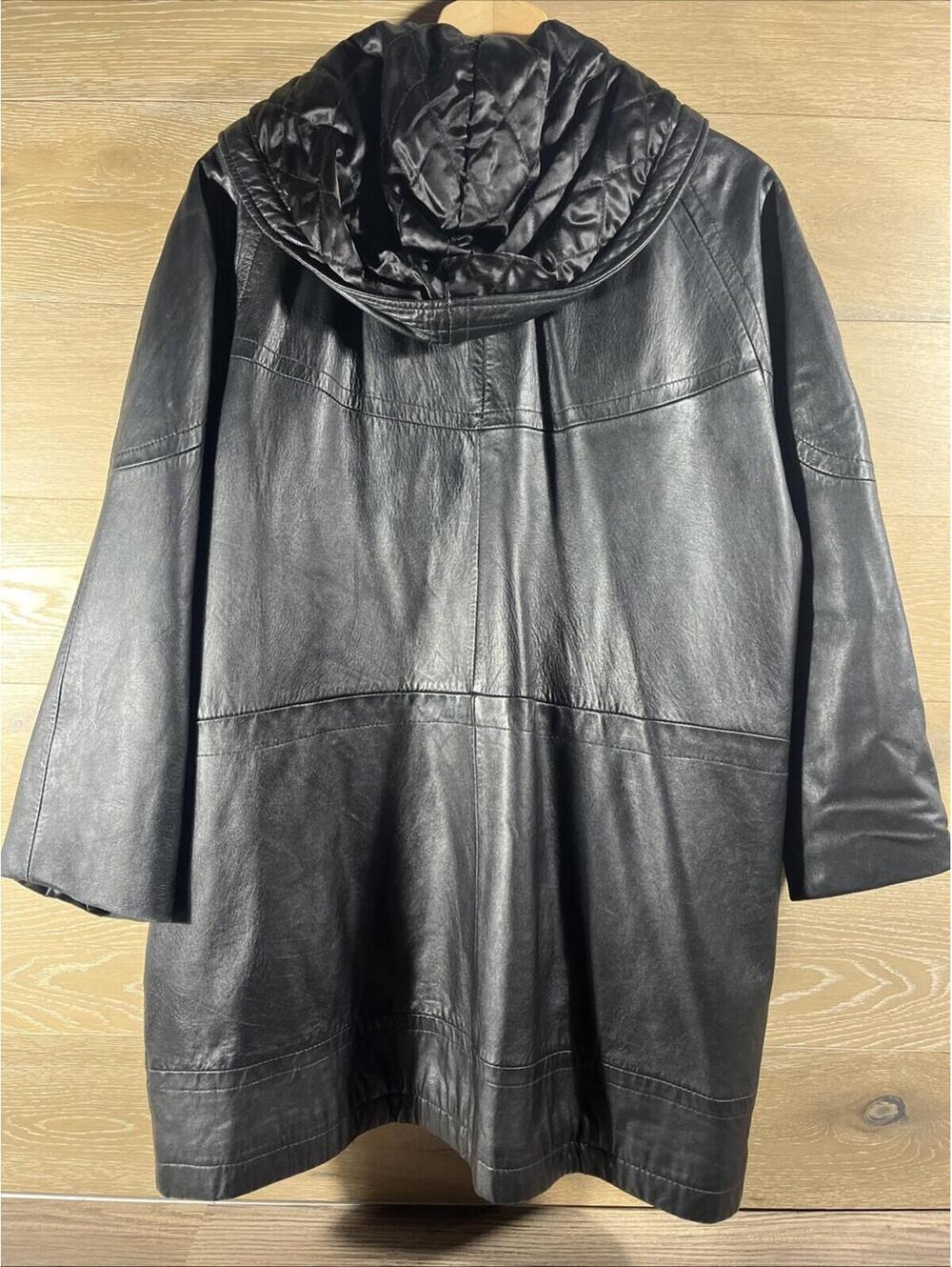 VTG 80s Express L Opera Men’s Large Black Quilted Leather  Jacket Thinsulate - Picture 2 of 8